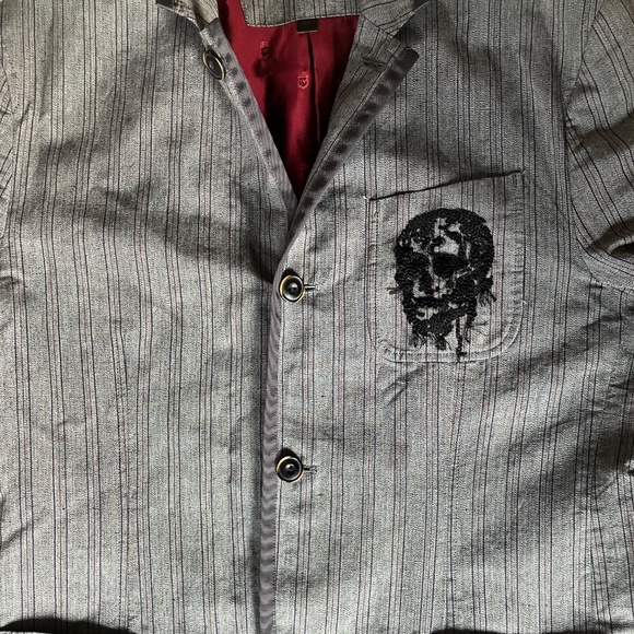 John Varvatos Finley Skull Jacket 40 - Picture 4 of 8
